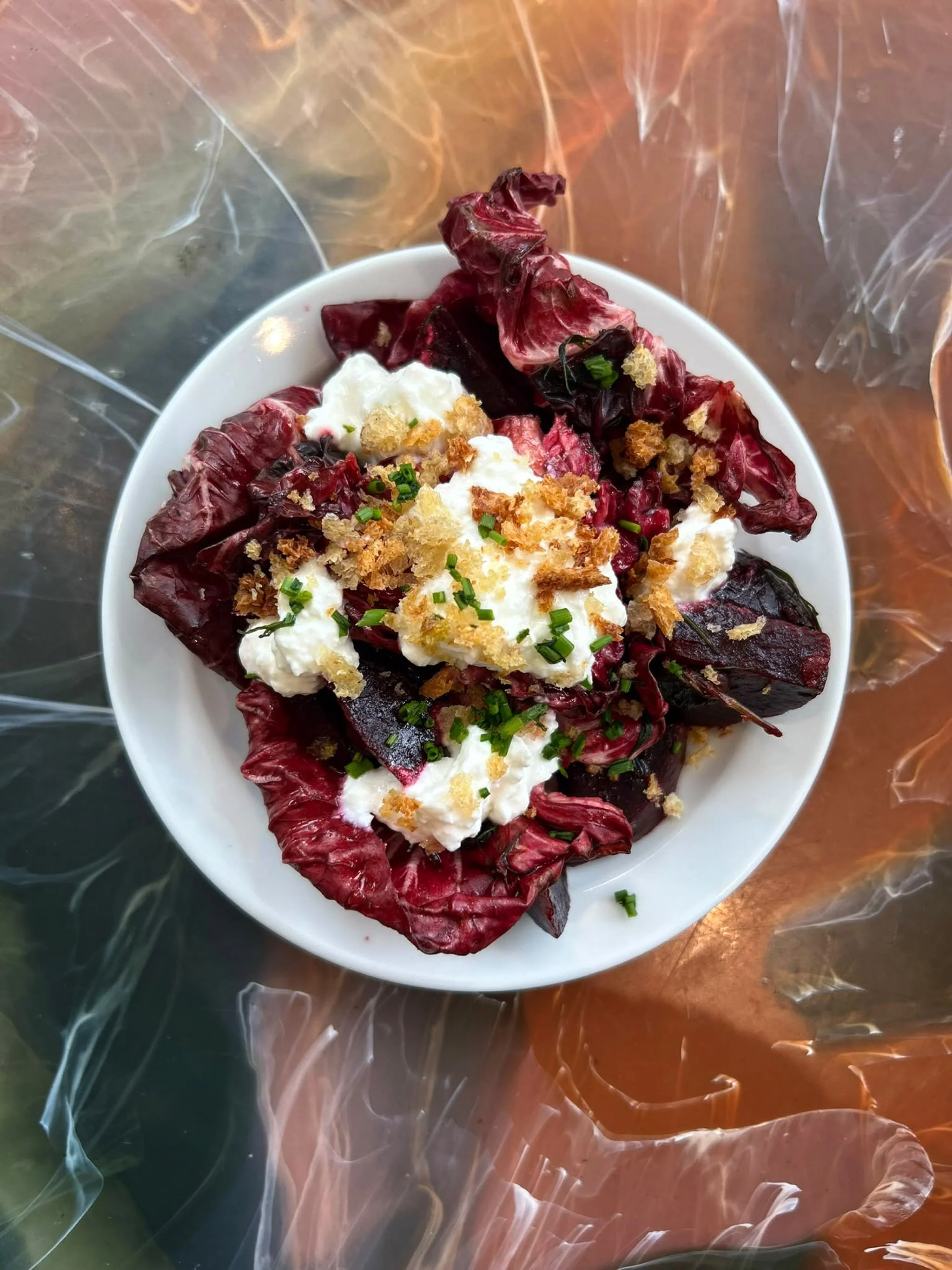 Beetroot, radicchio and sheep&rsquo;s curd. On at the bar this week&hellip;