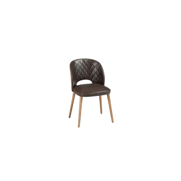 Chair, Pu Brown / Jute / Oak Natural