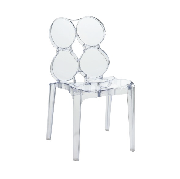 Circles Chair, Plastic, Clear, 56x48x85CM, ZH45