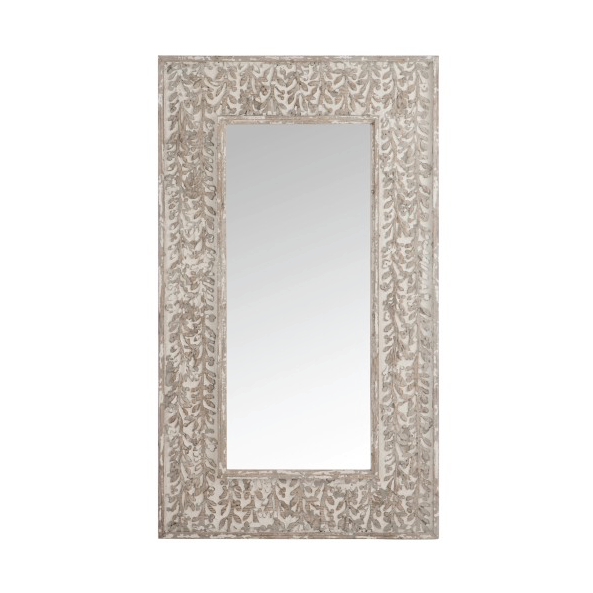 Rectangular Mirror, Boho, Wood / Sand