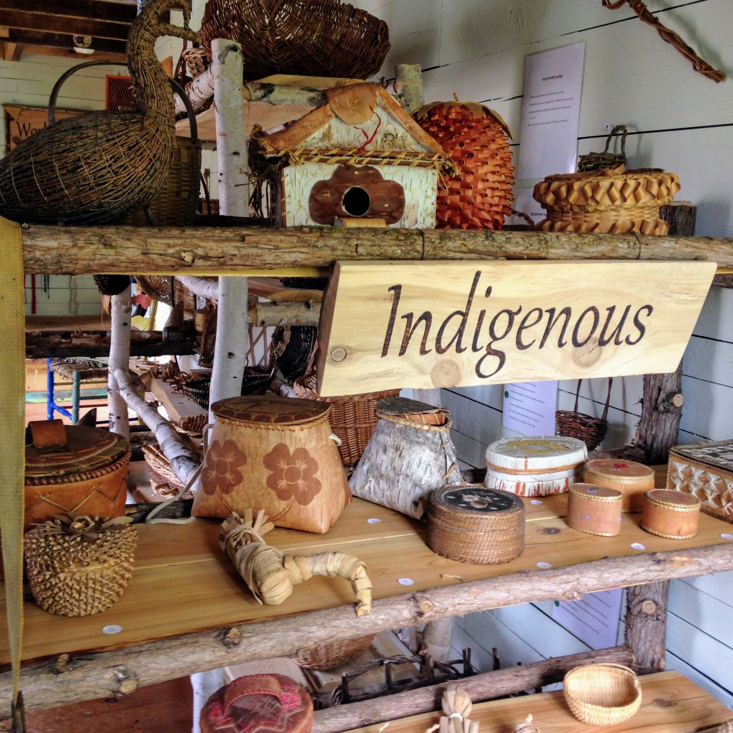 Exhibit of indigenous baskets