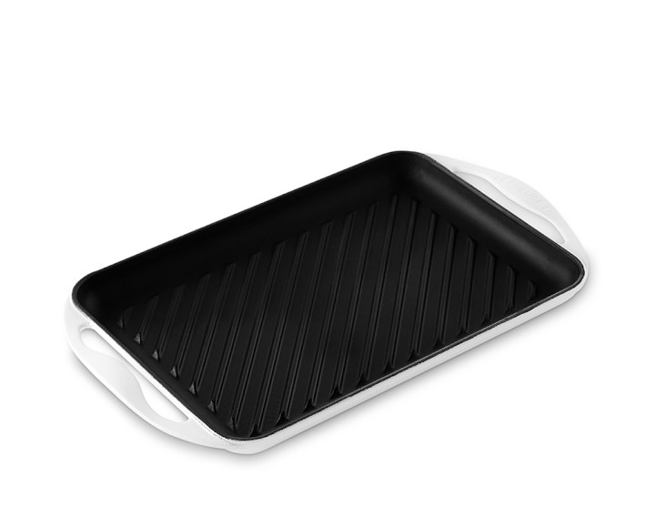 3. Le Creuset Grill Pan I love everything LeCreuset! On my budget, I have to wise on what pieces I purchase or ask for as a gift... I need to get as much use as possible from each piece. Le Creuset's grill pan can used for almost anything: grilling, roasting. baking. It can be used stovetop, in the oven, or obviously on the grill. At under $100, you will use them multiple times a week and it has a Lifetime Guarantee. 