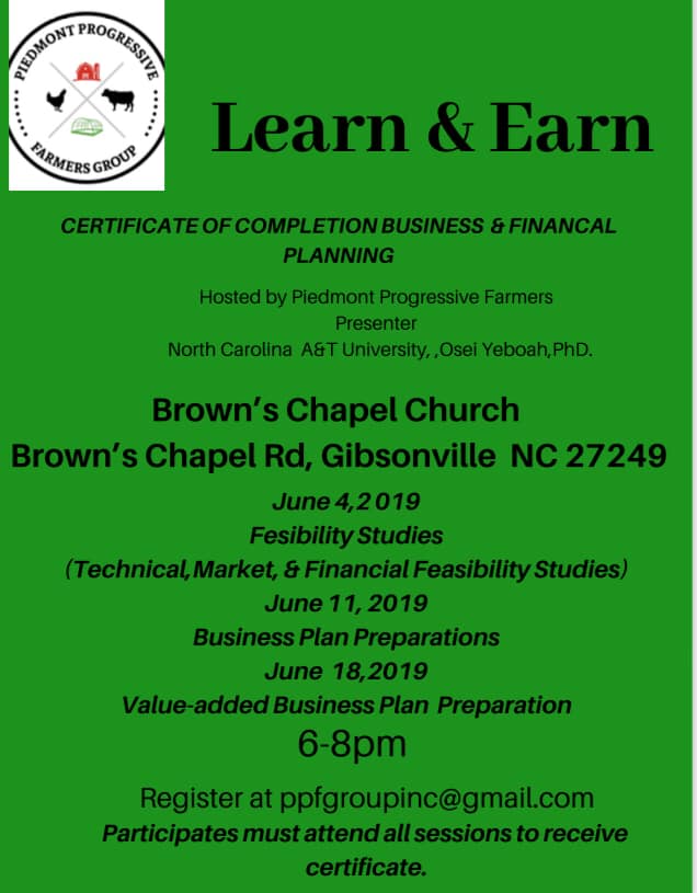 Please Join us throughout the month of June for four, very exciting informational sessions regarding business and financial planning for your farm!