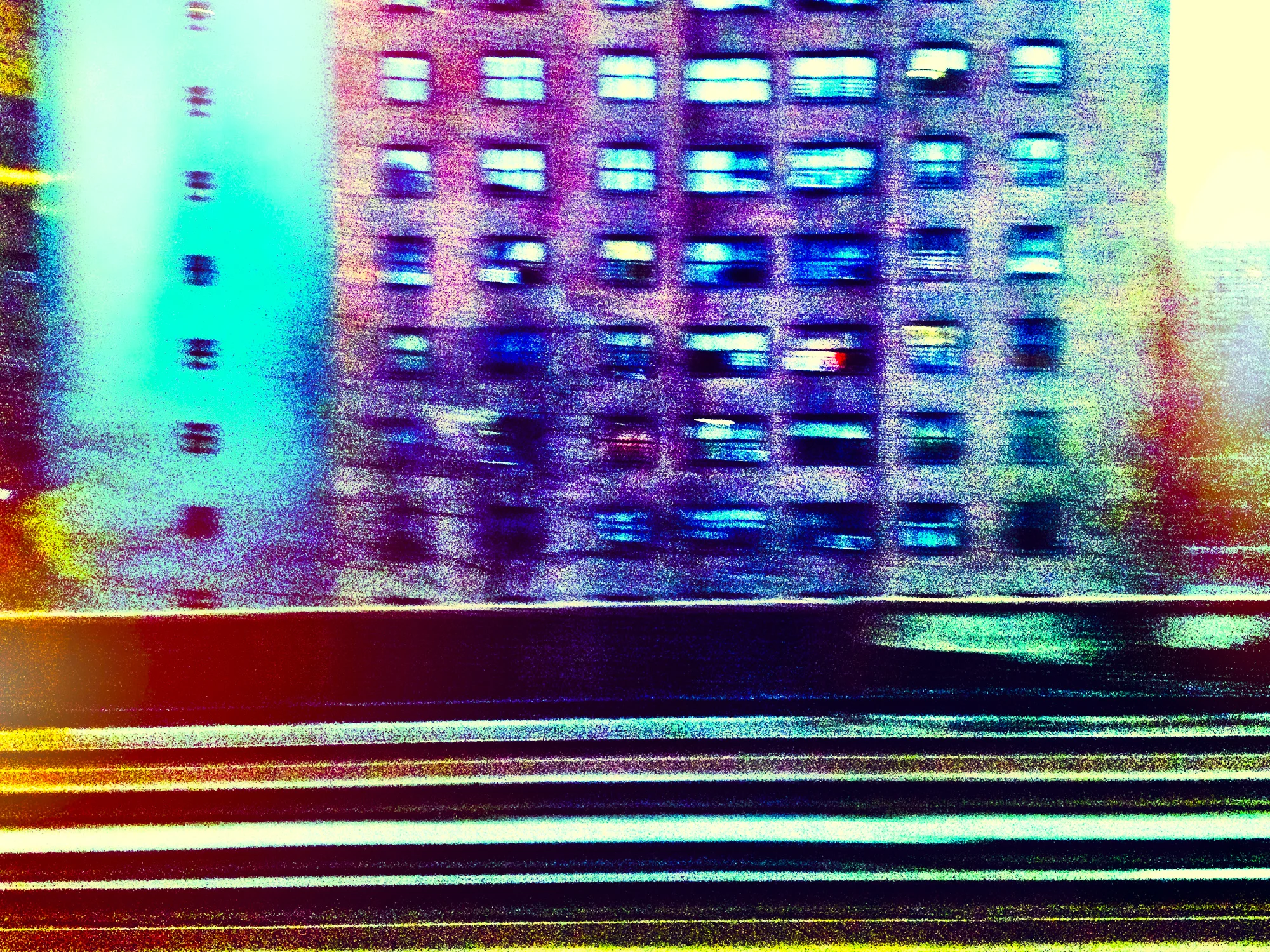 Round Trip #16 “Round Trip” portray’s the artist’s view from the train as she rides back and forth from the suburbs to the city of New York. In a dream-like, poetic style, this series offers Miracolo’s subtle musings on the passages we humans make across time and space.