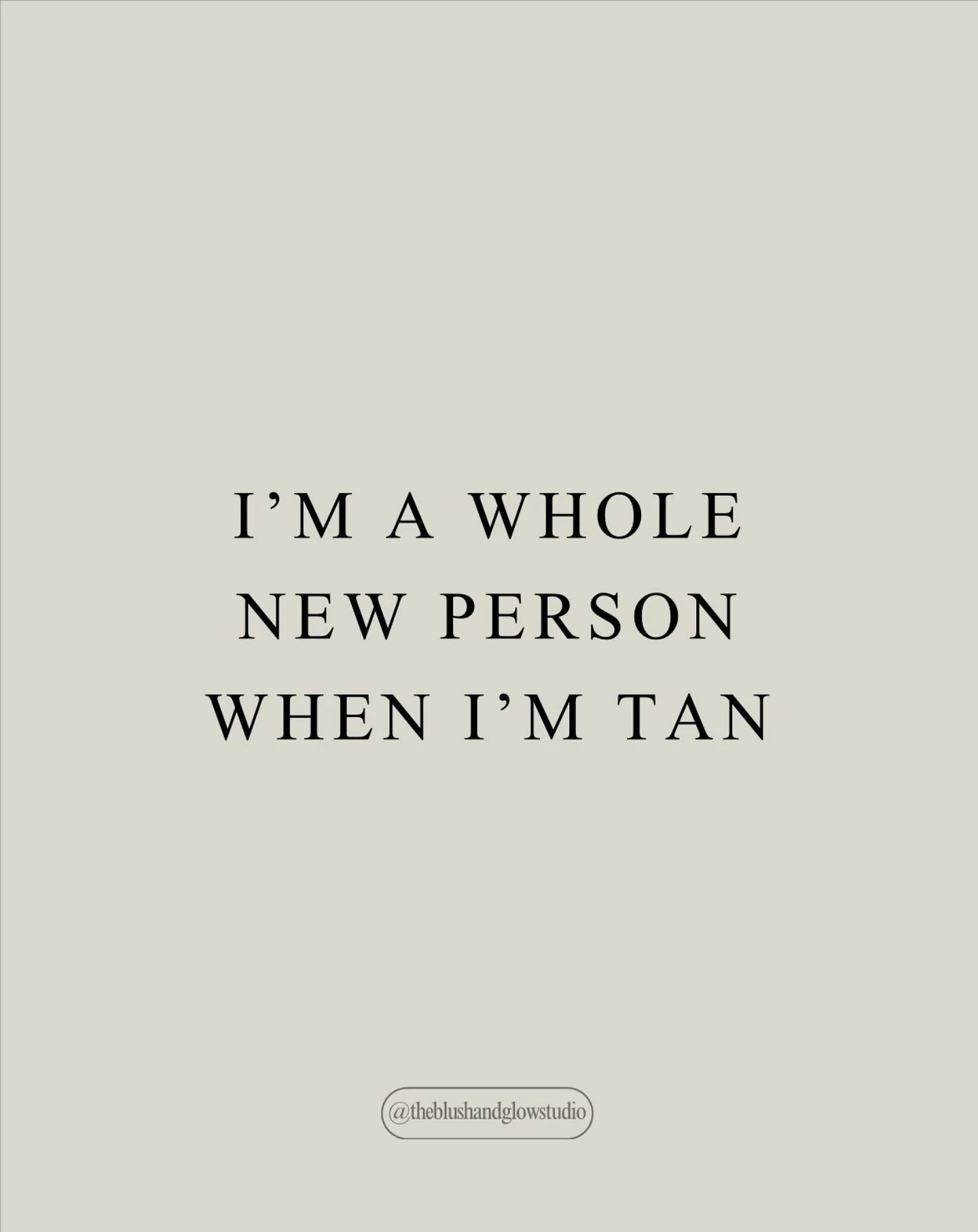 No because this is WAY too accurate 🤭

The best version of me is me with a spray tan, and I will forever choose to be tan. If this is you drop a &ldquo;🫣&rdquo; in the comments!!

#spraytan #tan #bestwhentan #sunless #thinksunless