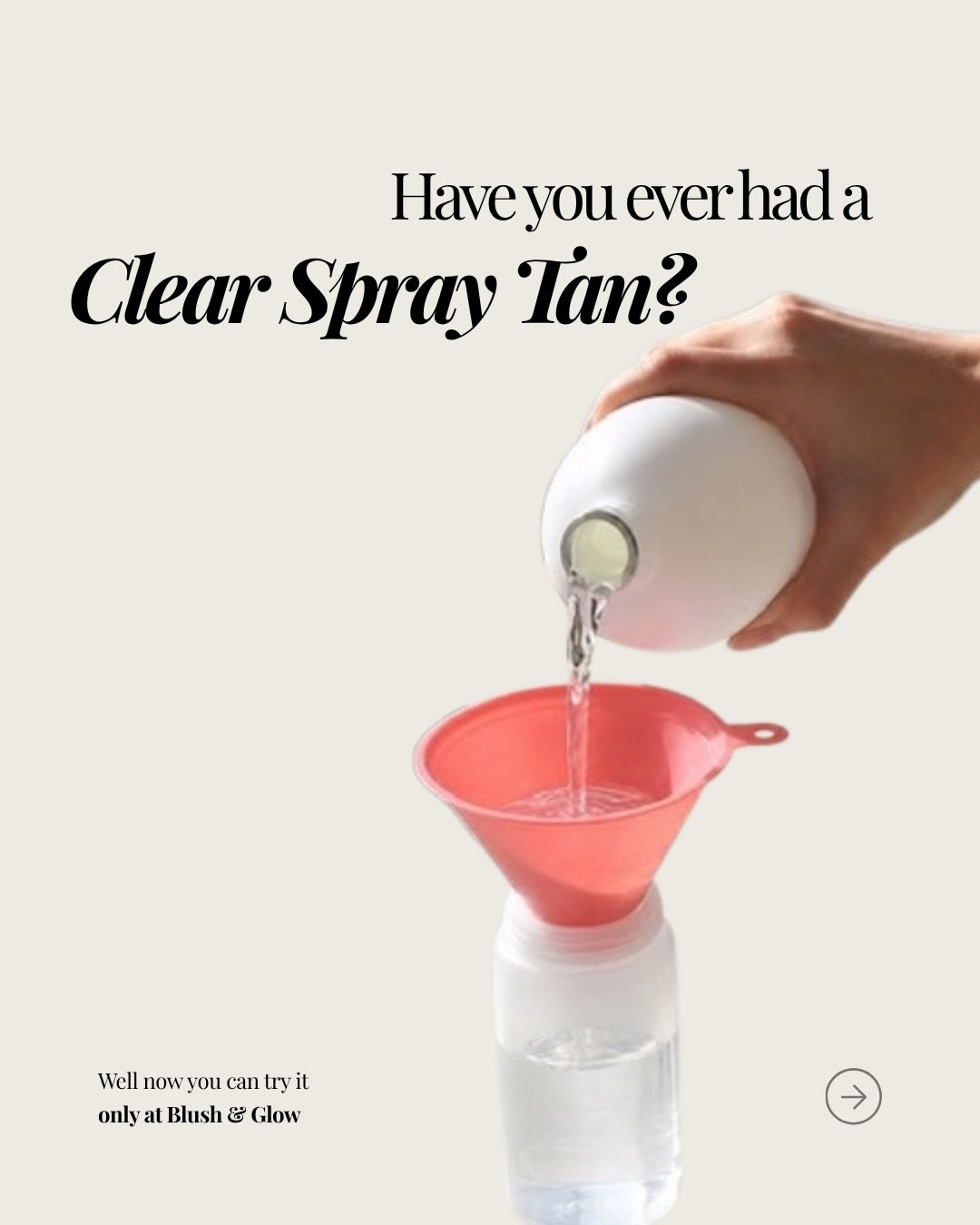 Introducing: Clear Spray Tans 🫧 

Want to know why you should consider trying our new Clear Tan? Swipe!

For only $70, they transfer free, universal formula may be something for you to consider! Ask your spray tan tech about it during your next appo