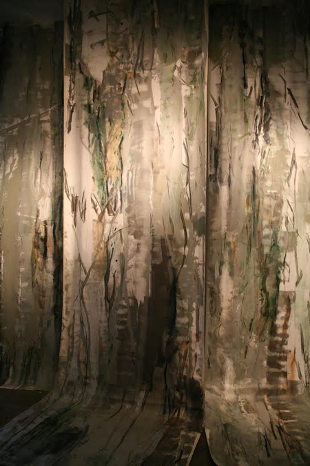 Maritime Forest, 2012, Houston, Texas Dimensions variable, three panels up to 220 x 66 in