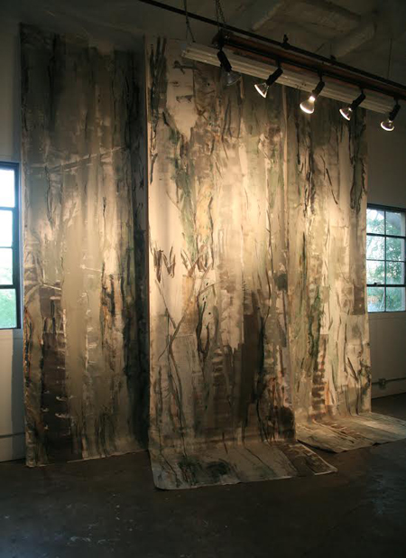 Maritime Forest, 2012, Houston, Texas Dimensions variable, three panels up to 220 x 66 in