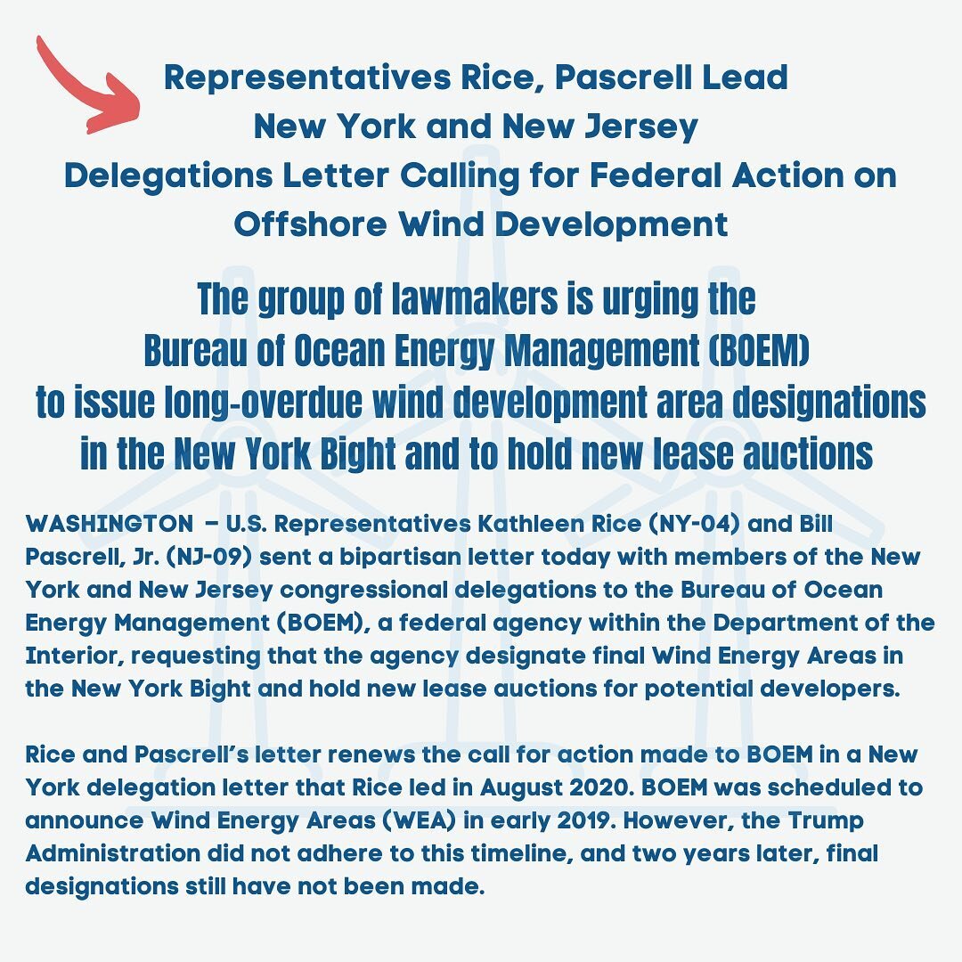 &quot;The tides are shifting towards the clean energy economy. With the WH laser-focused on taking action on climate by creating thousands of good union jobs, we can kick-start that here w/new OSW lease areas in the NY bight.&quot; Mariah Dignan, CJN