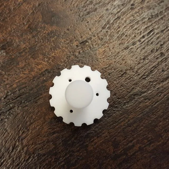 Finished up some prototype teflon parts

#teflon #cnc #cncmachining #cnclathe #lathe #custom #gofab