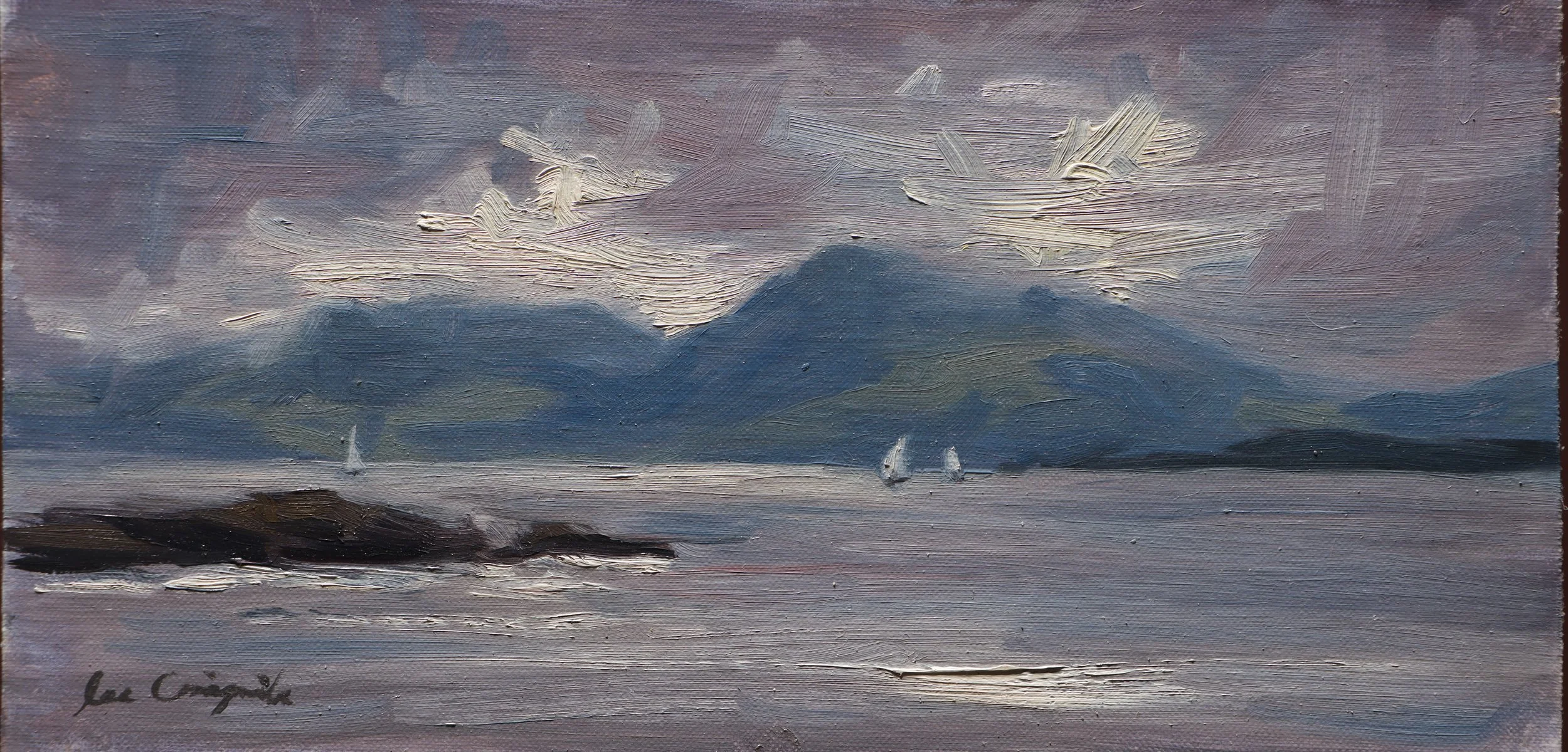 Mull painting, Oban art, Scottish west coast, seascape painting, contemporary Scottish art