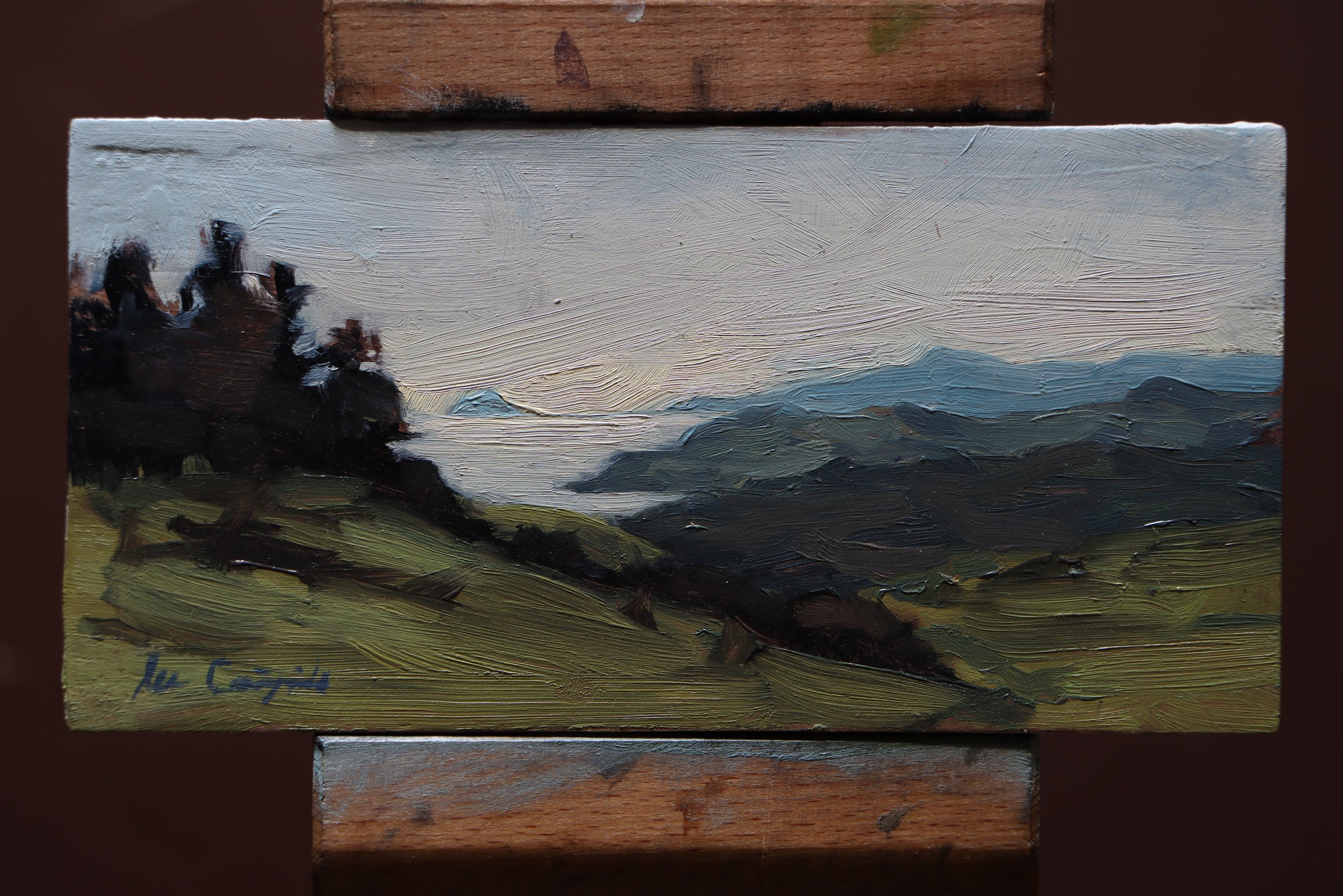 Ailsa Craig painting, Cumbrae art, Scottish coastal painting, Scottish landscape art, west coast Scotland art