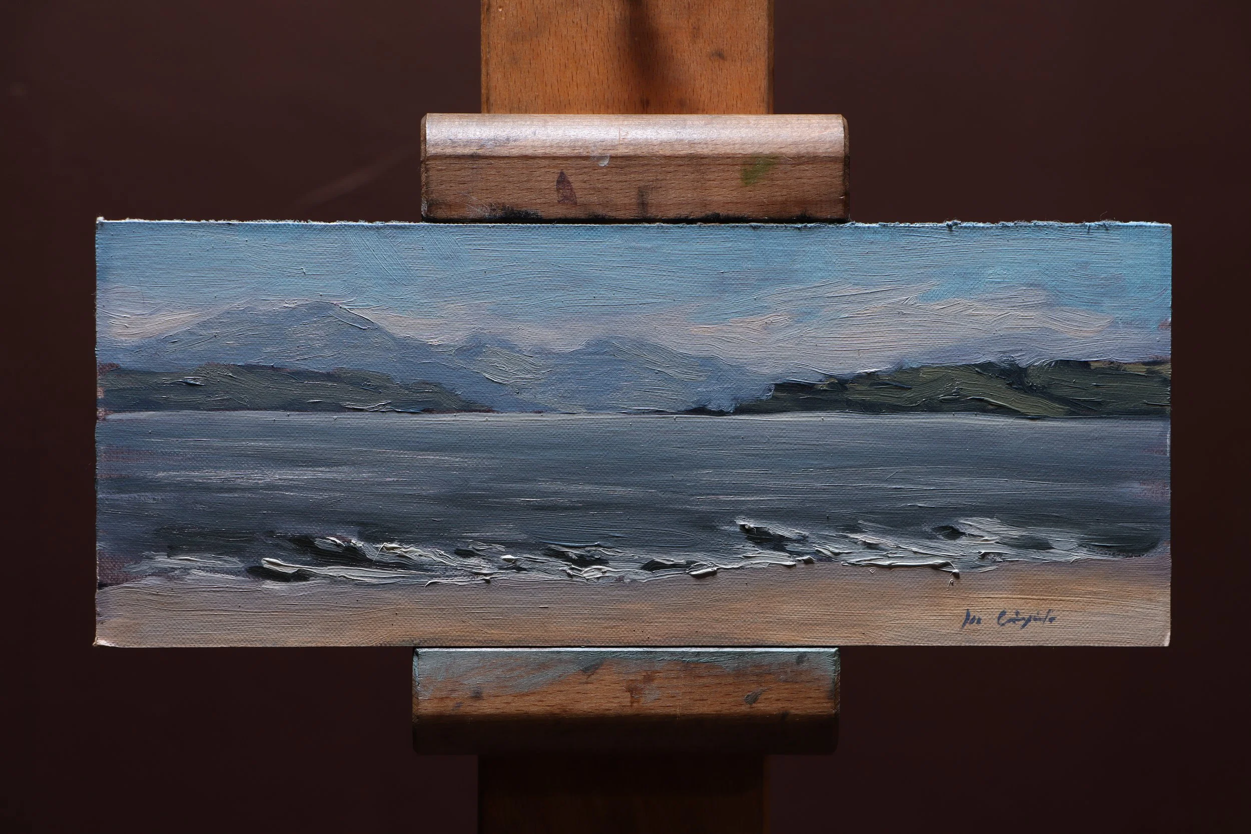 Arran seascape, Fairlie painting, Scottish coast art, Clyde paintings, Scottish mountain views