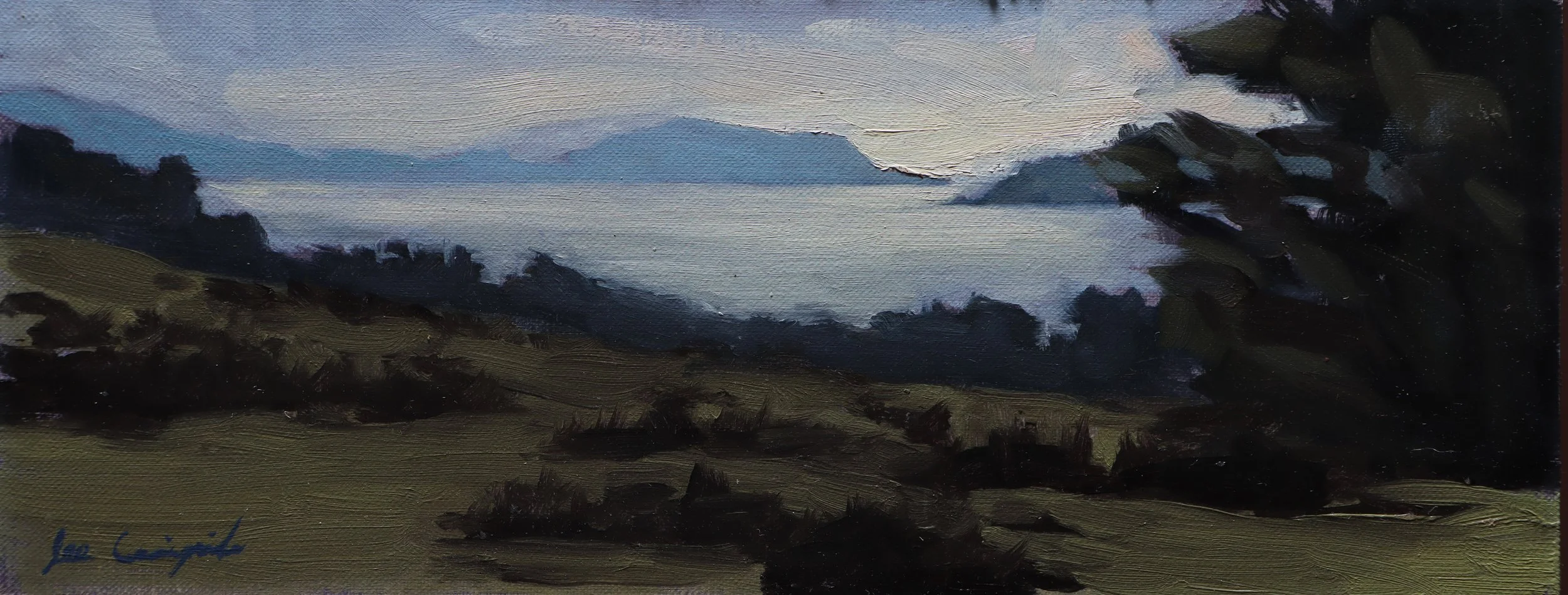 Routenburn painting, west coast Scotland art, Scottish landscape, Ayrshire painting, coastal scenery