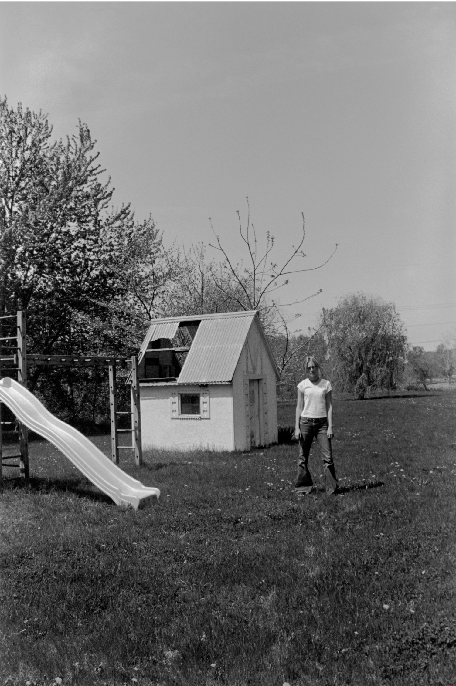 Crystal with the playhouse after moving out, 2018/1998
