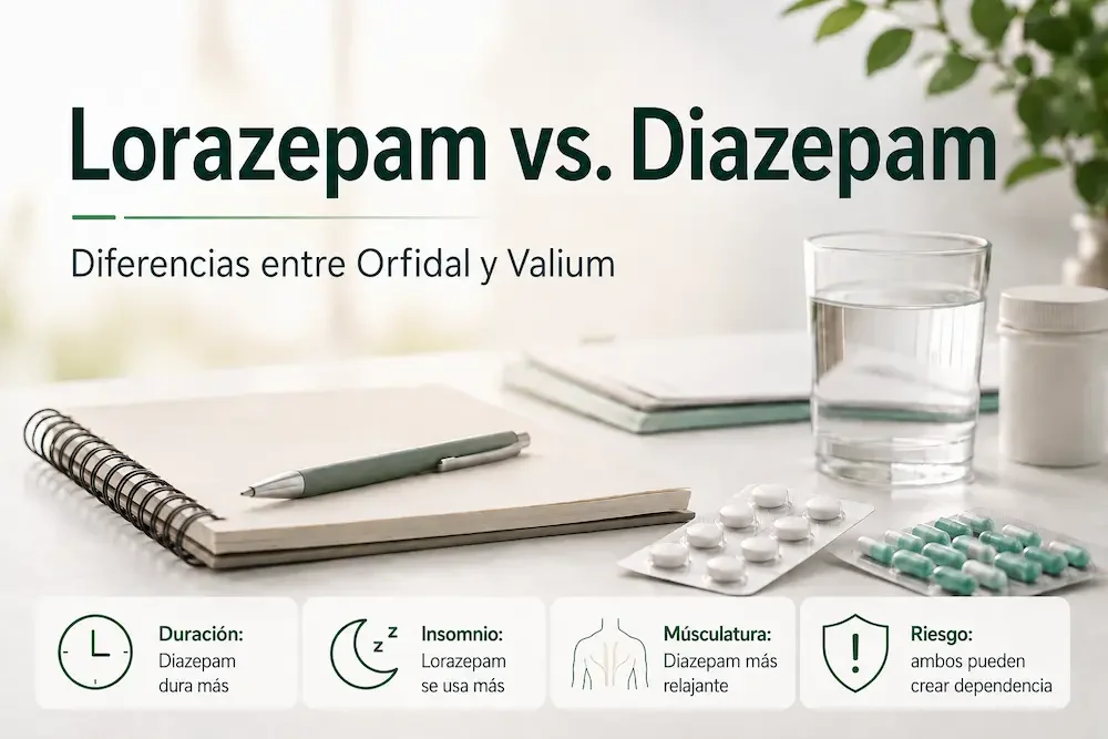Lorazepam o Diazepam: diferencias entre Orfidal y Valium