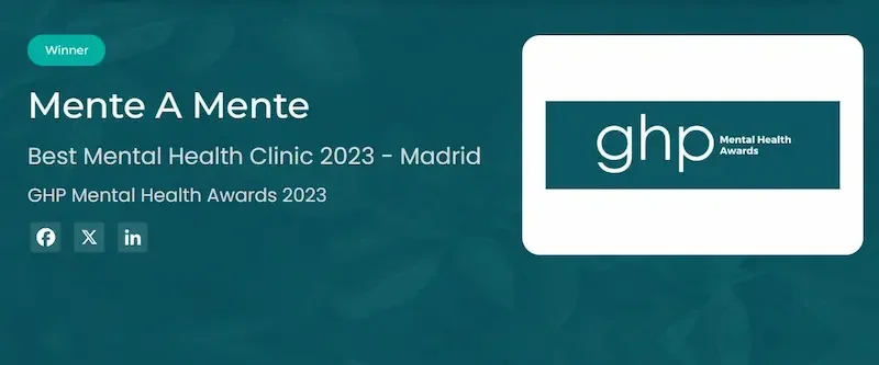 Premio mejor clínica de salud mental en Madrid 2023