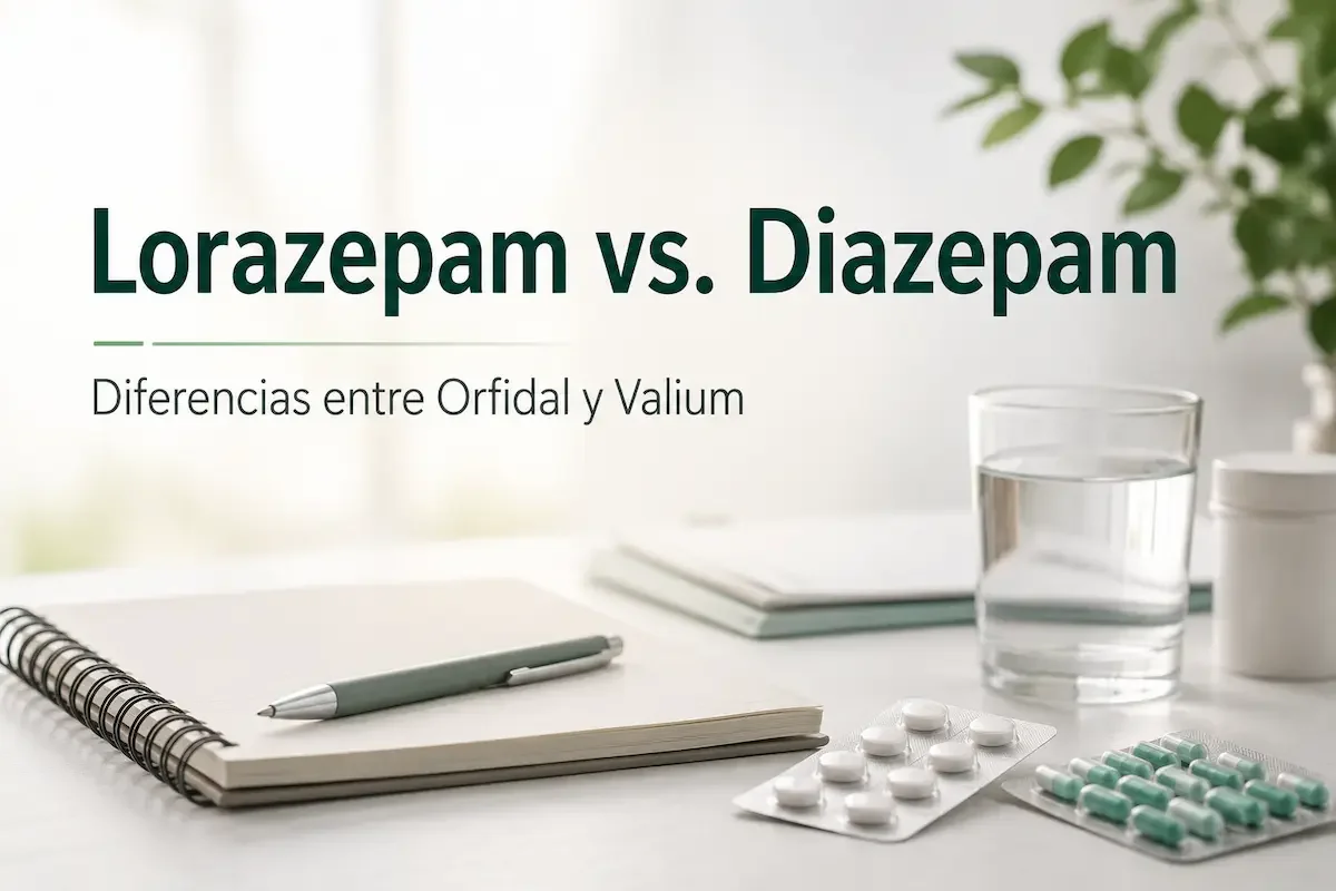 Diferencias entre lorazepam (Orfidal) y diazepam (Valium).