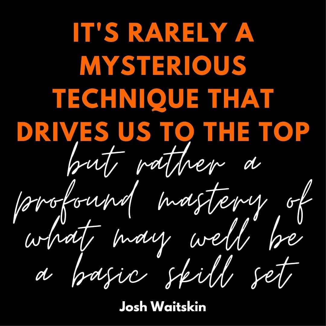 &quot;It is rarely a mysterious technique that drives us to the top, but rather a profound mastery of what may well be a basic skill set.&quot; 
Josh Waitskin 
. 
. 
. 
. 
. 
. 
. 
. 
. 
#jtbd #growthhacking #productmanagement #productstrategy #busin