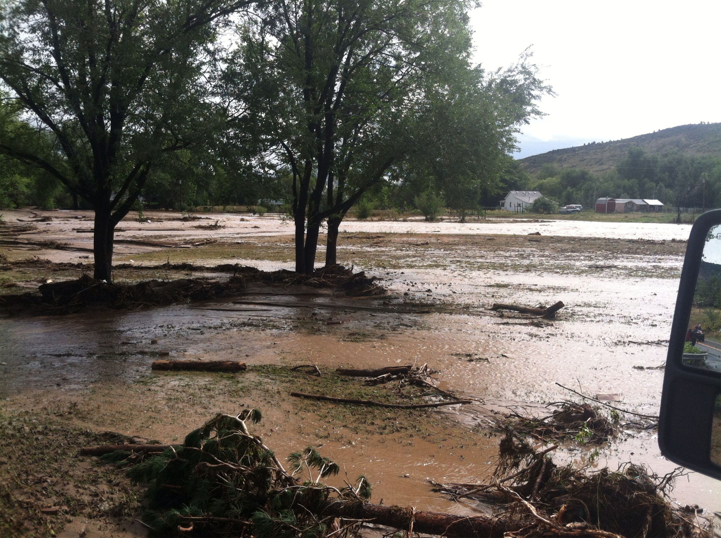  North Saint Vrain River corridor flooded, 36 hours after rains began. 