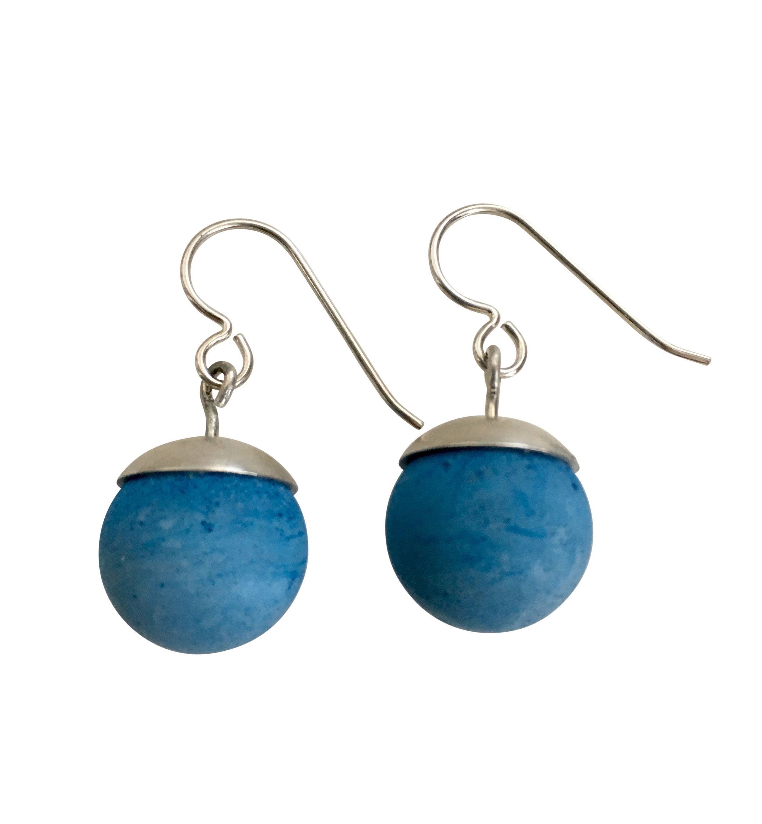 Concrete Ball Earrings