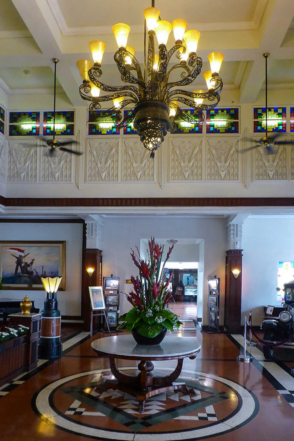 Potted Palms and Art Décor at Indonesia’s Historic Hotel Majapahit