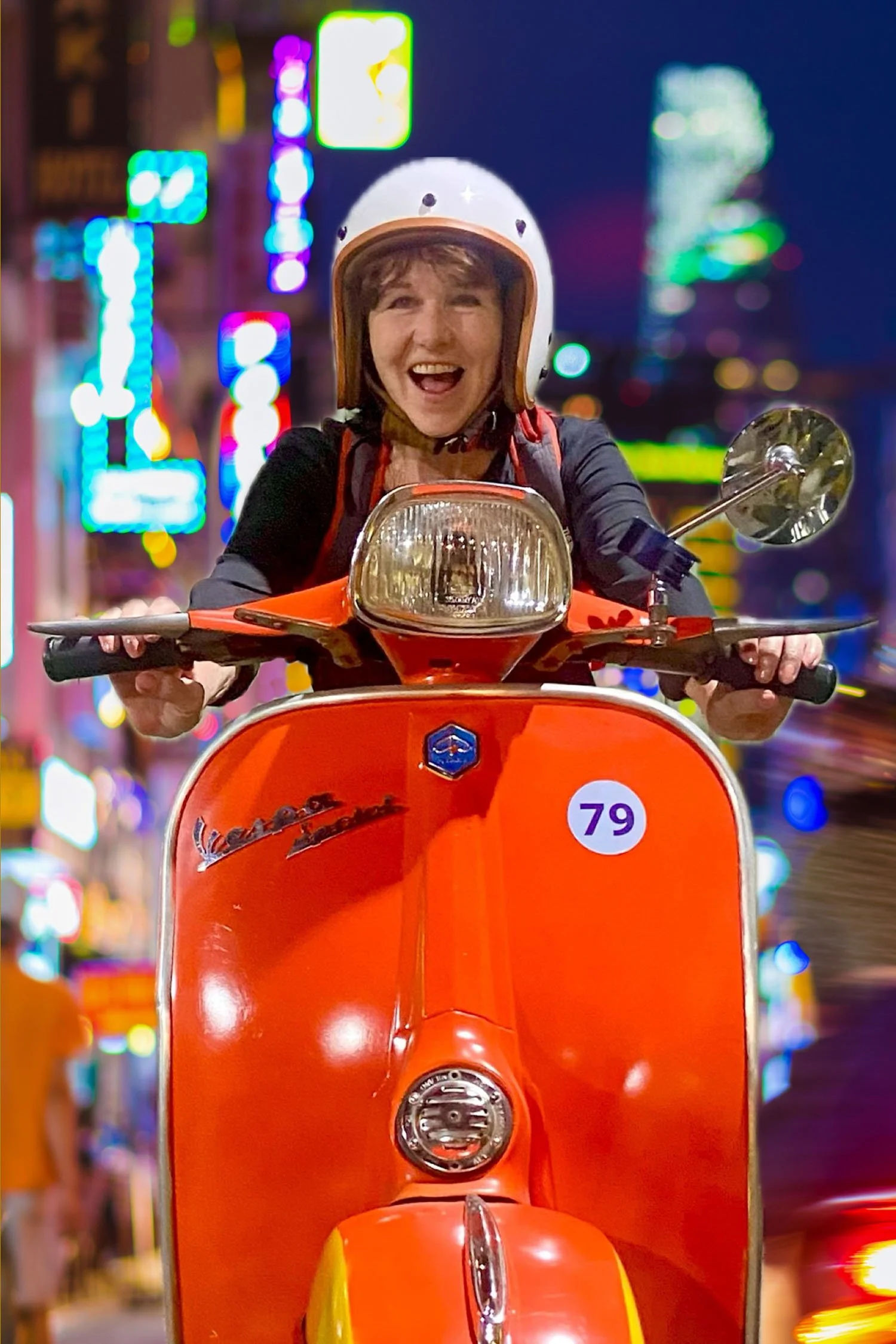 Scooting Around Saigon at Night on a Vespa