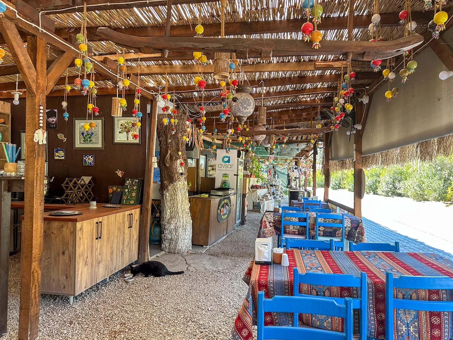 A roadside restaurant on the road to Patara Beach on the Turkish Riviera.
