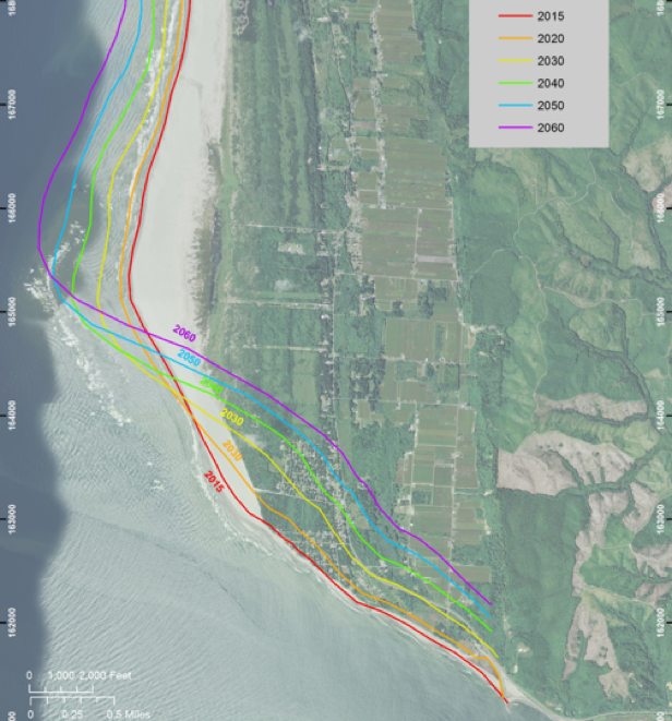 Source: Washington Department of Ecology. 2017. Understanding Washaway Beach: Assessment of coastal erosion and future projections. Forthcoming publication.