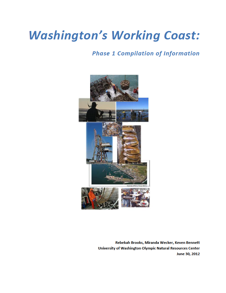 Washington's Working Coast: Phase 1 Compilation of Information