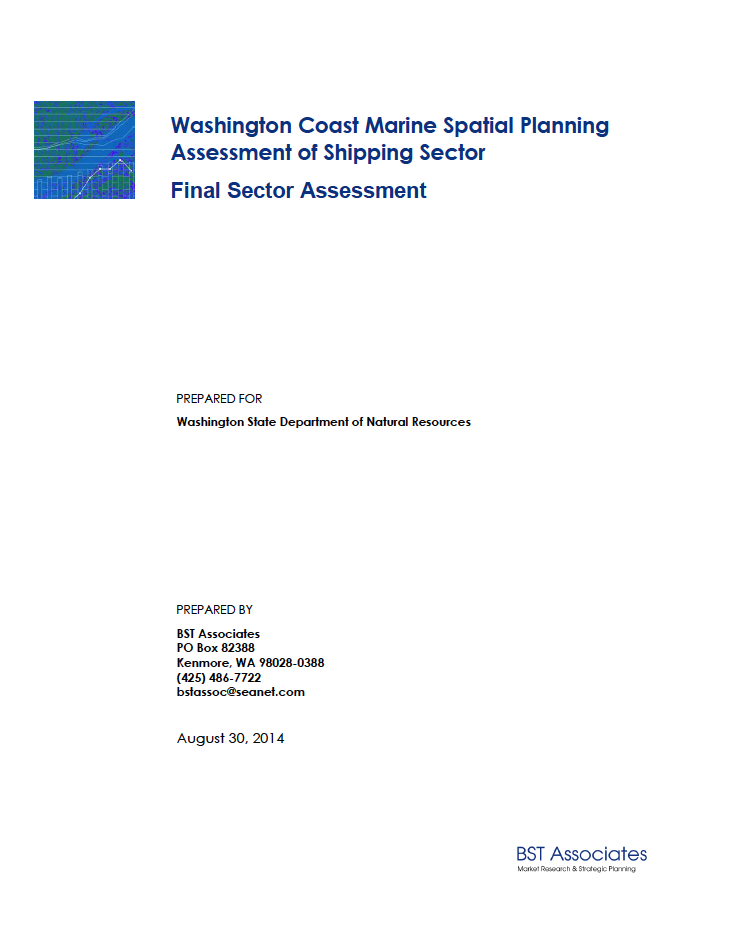 Washington Coast Marine Spatial Planning Assessment of Shipping Sector