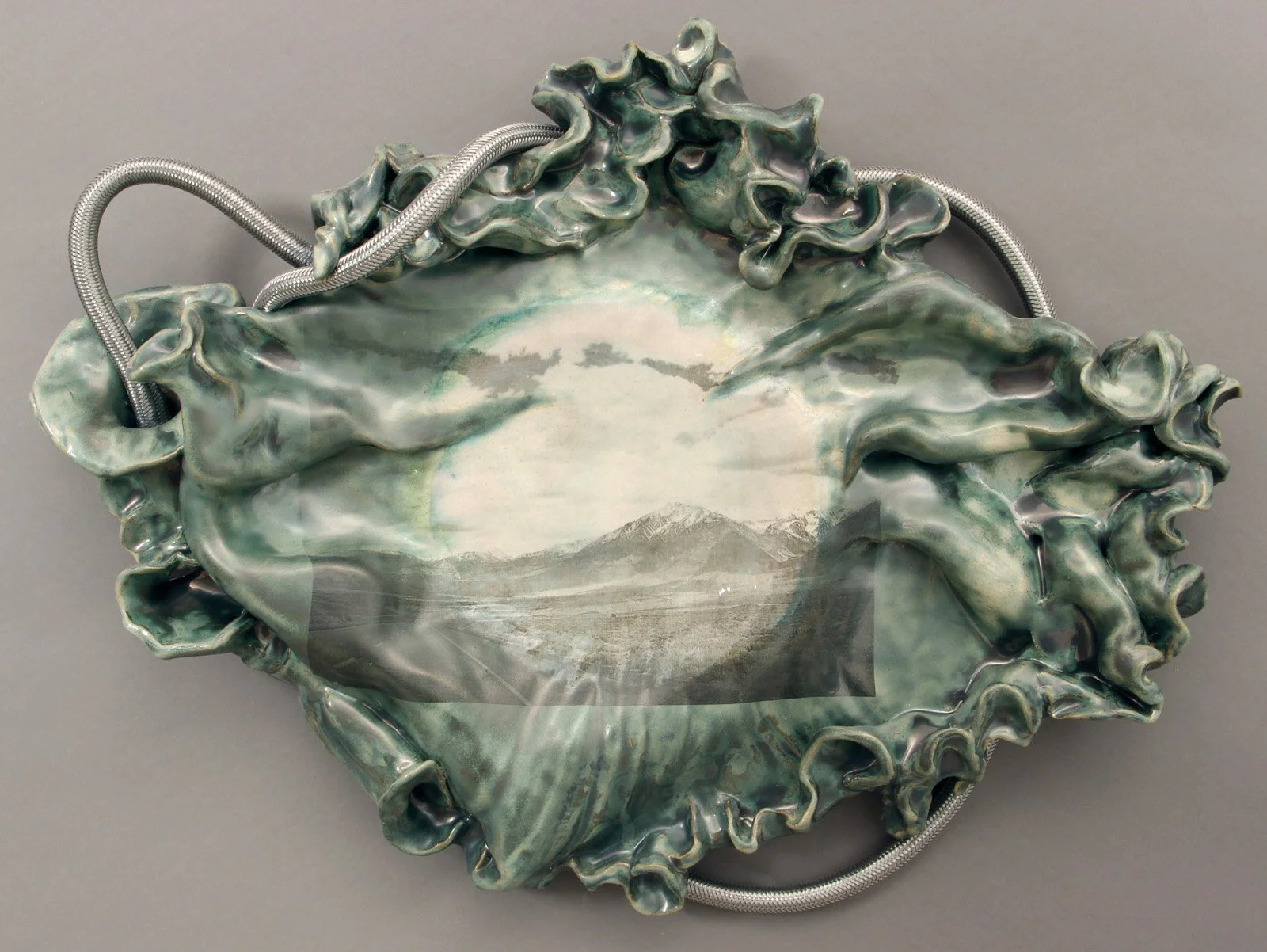  DAYDREAM Cone 5 clay, glaze, decals, metal hose 22”x17”x3”     2017 