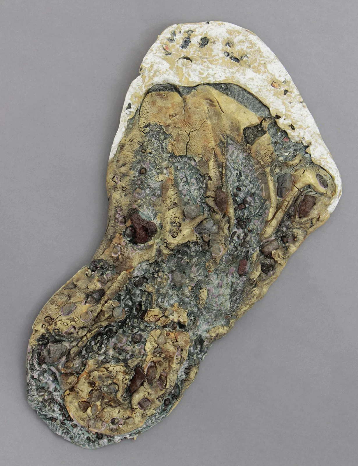  PARCHED Cone 5 Clay, oxides, glaze, rocks, epoxy 19”x12”x2”     2026 