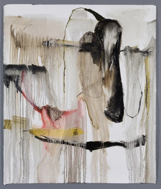 Anastasia Pelias, Janis , 2016 oil stick and gesso on Arches paper 66.5 x 57.25 in SOLD