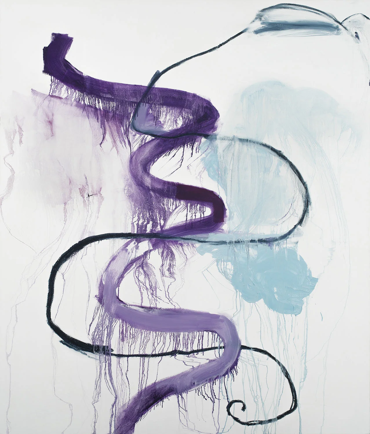 Three Sisters and a Brother (Michael) 2017-18 oil and oil stick on canvas 84 x 72 inches
