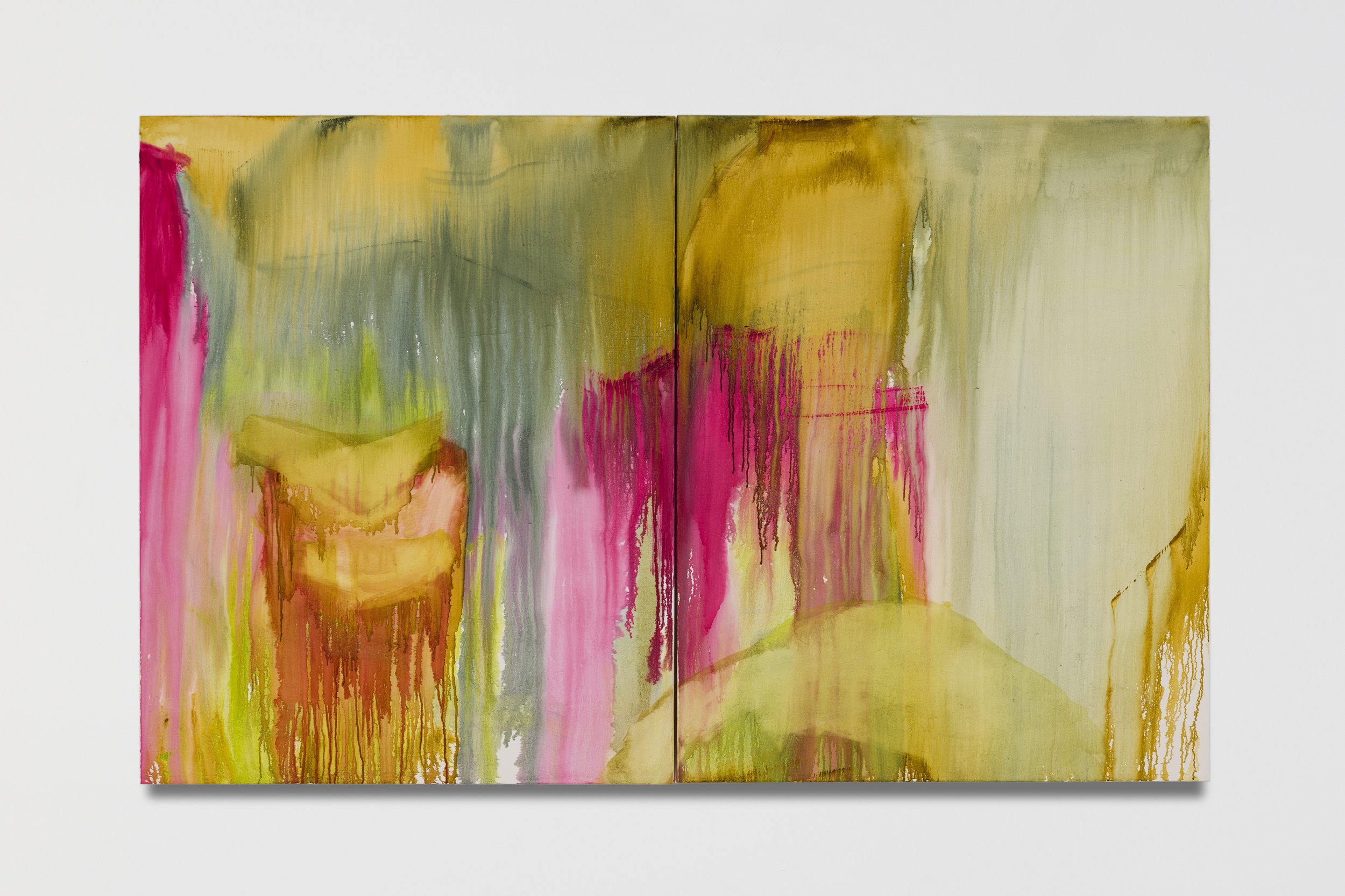   The Luminous Interval  2025 oil on canvas, one painting in two pieces 50 x 80 inches  