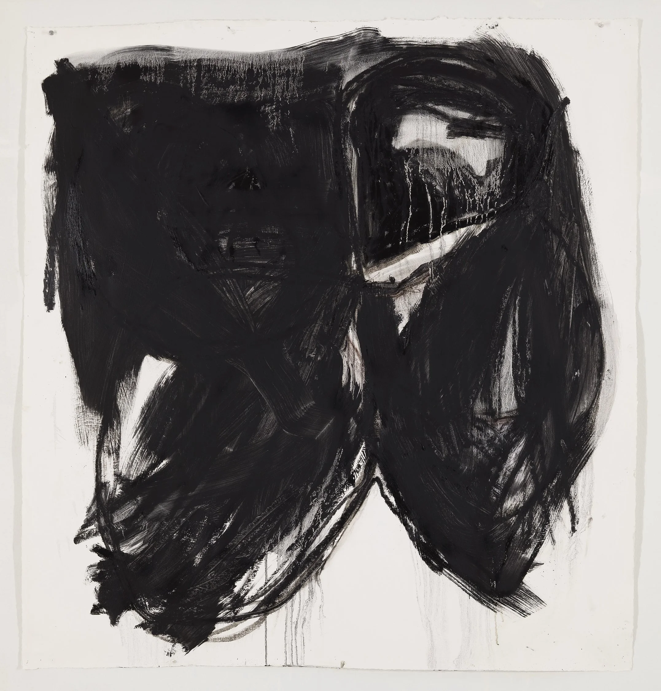  On the edge of the abyss (November) 2025 oil stick on Arches paper 54 × 51.5 inches 