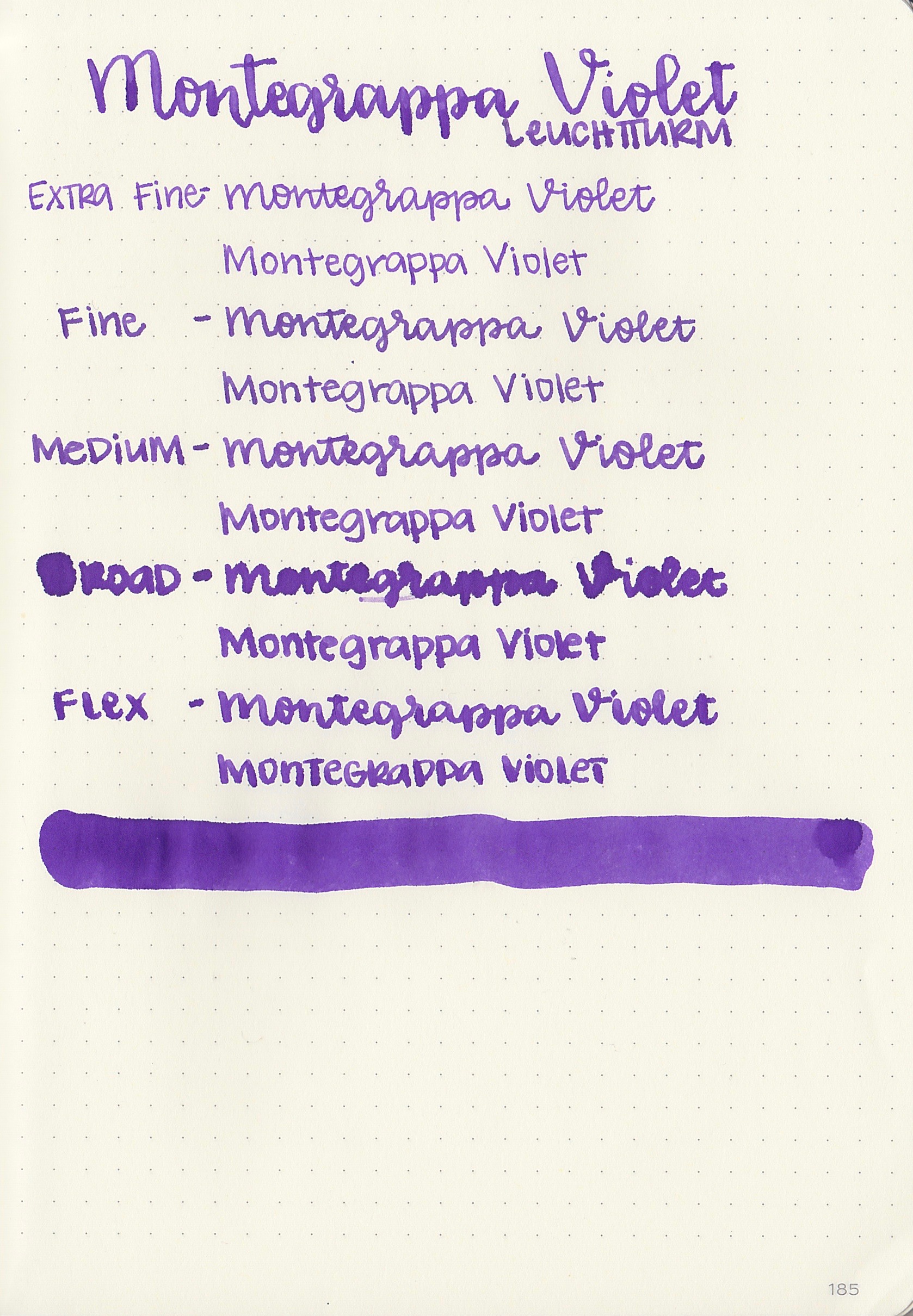 Fountain pen Ink review ~ Montegrappa Violet, by The Doctor's Scrawl