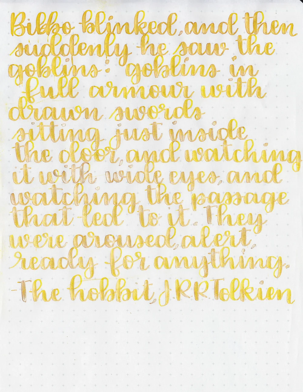 Ink Review #225: Robert Oster Aussie Liquid Gold — Mountain of Ink