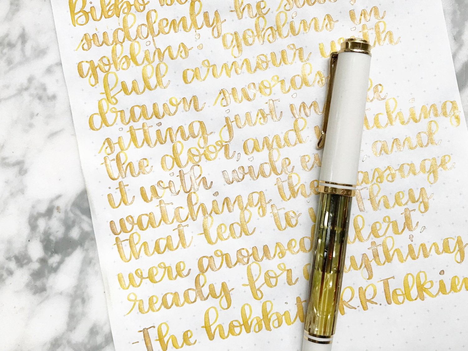 Ink Review #225: Robert Oster Aussie Liquid Gold — Mountain of Ink