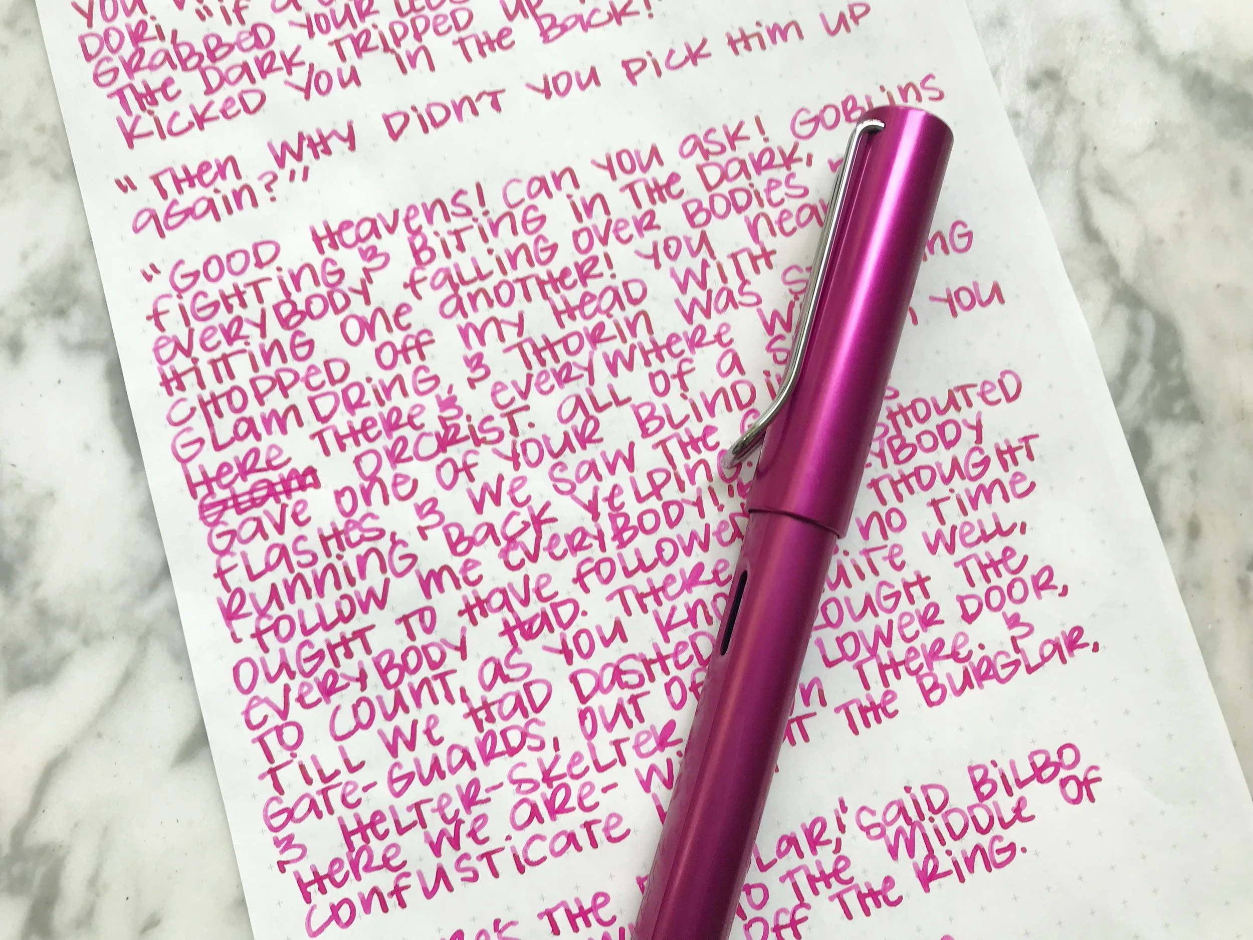 Ink Review #238: Lamy Vibrant Pink — Mountain of Ink