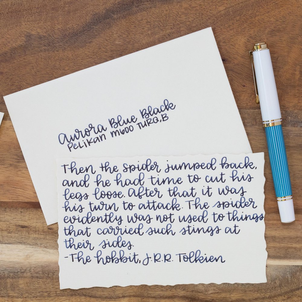 Ink Review #380: Aurora Blue Black — Mountain of Ink