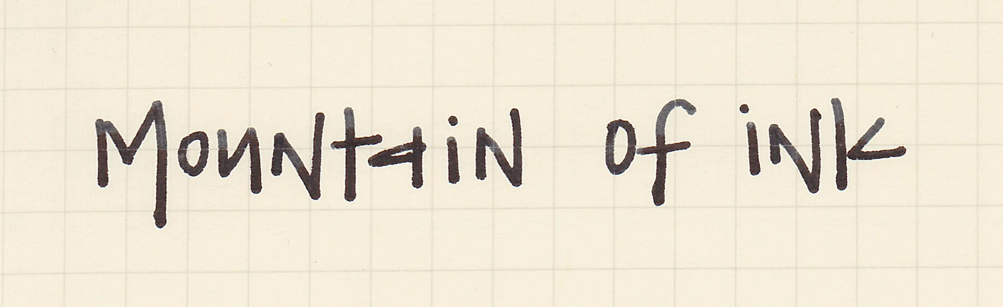 Wonky, written with a medium nib.