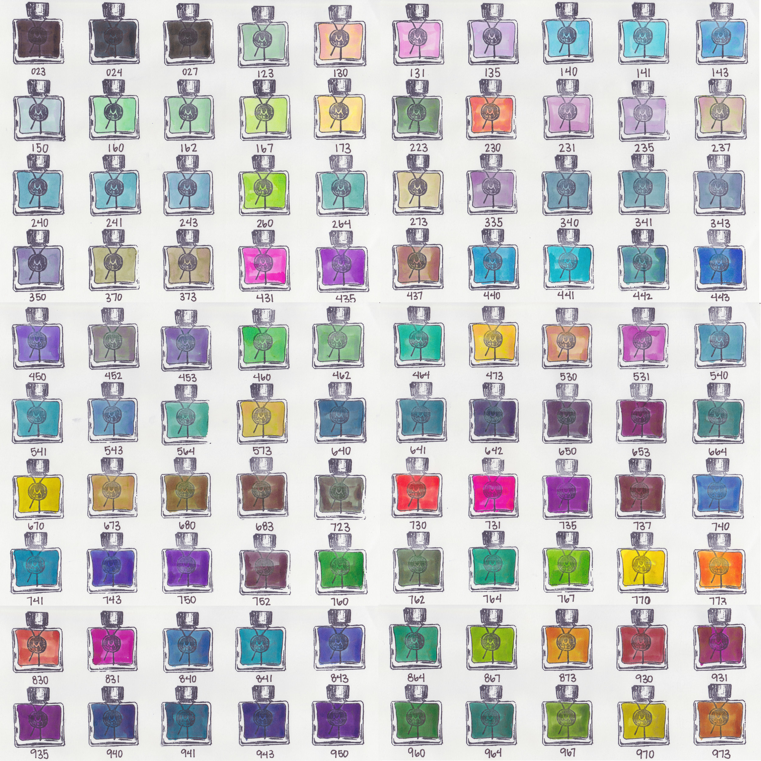 Waterman Ink Color Chart