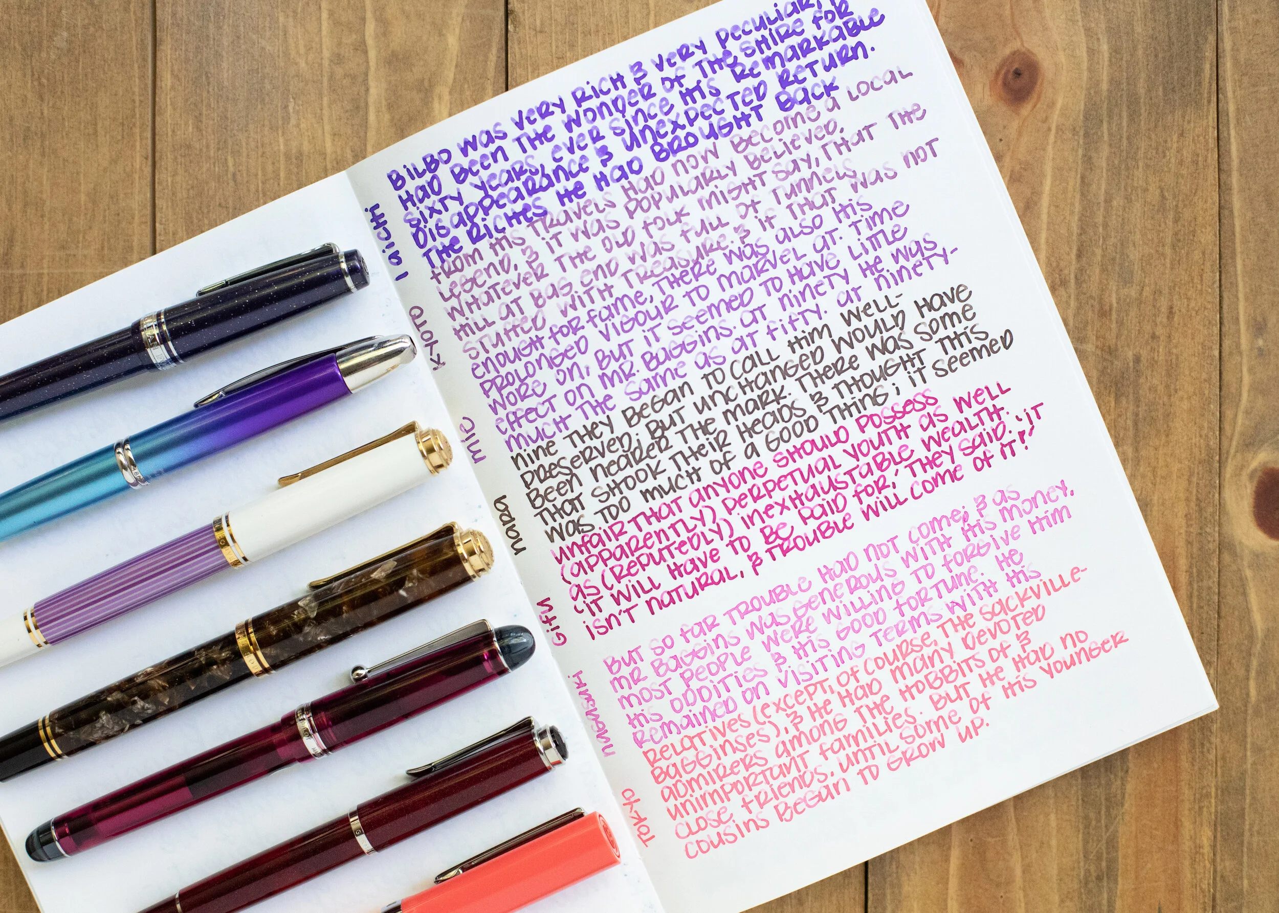 Tome Ink Tono & Lims Sakura Inks, Part 1 — Mountain of Ink