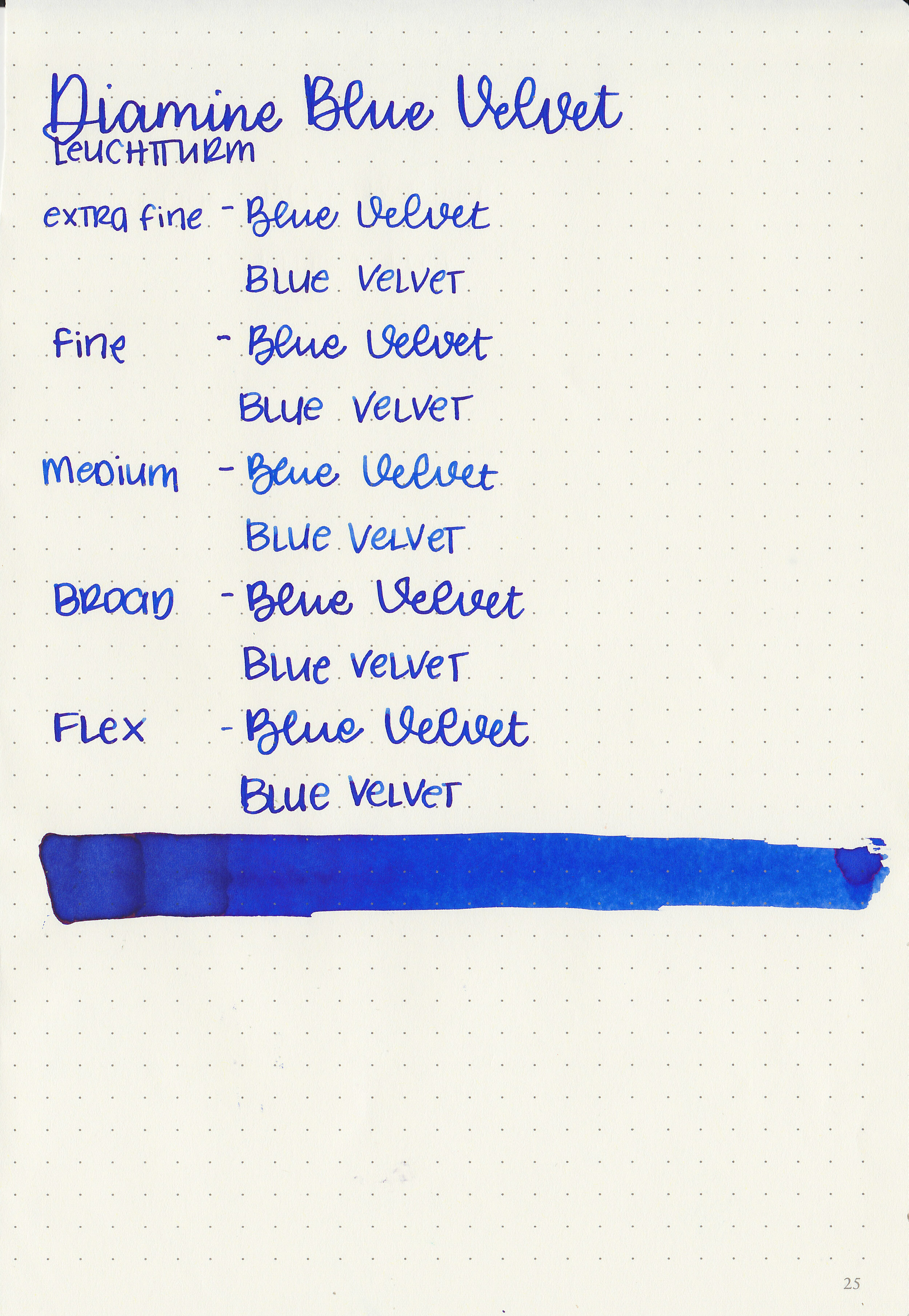 Ink Review 1079 Diamine Blue Velvet Mountain Of Ink