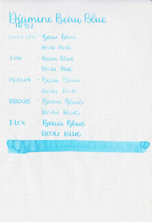 Diamine Beau Blue Bottled Ink For Fountain Pens New 30 ml DM-3087