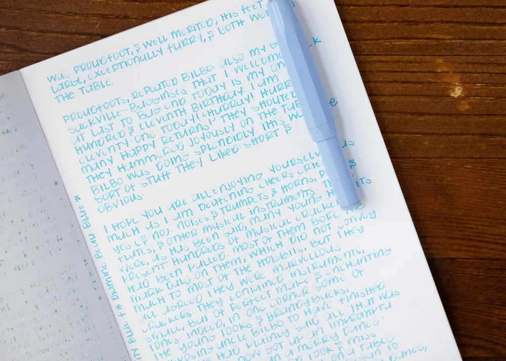 Ink Review #1108: Diamine Beau Blue — Mountain of Ink