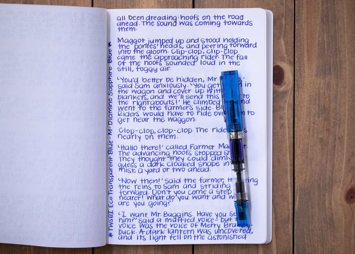 Ink Review #1229: Diamine Sapphire Blue — Mountain of Ink