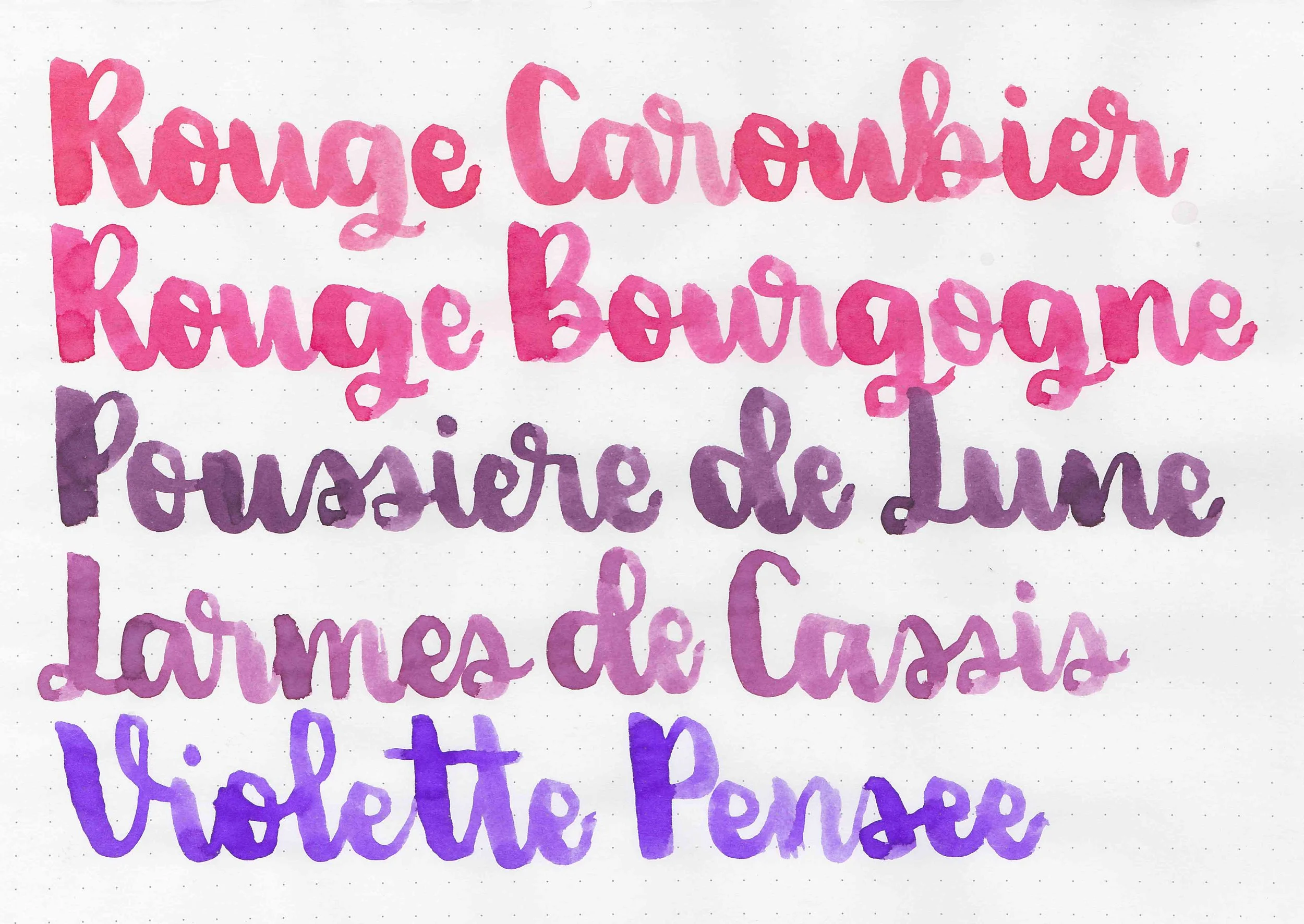 Herbin Inks Examples J Herbin Red and Purple Inks — Mountain of Ink